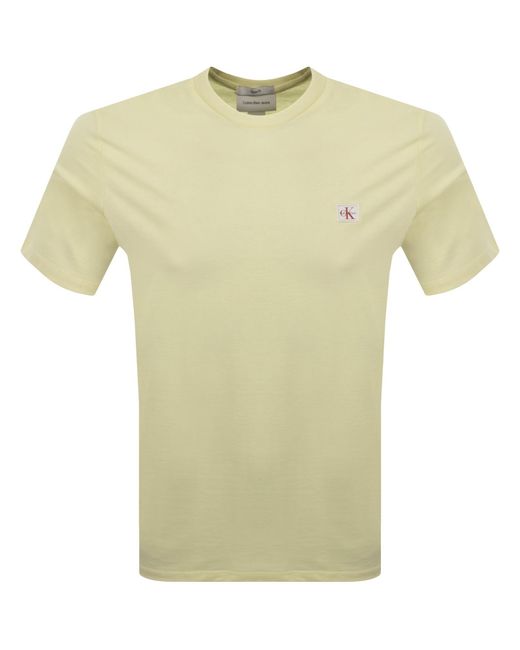 Calvin Klein Yellow Jeans Badge T Shirt for men