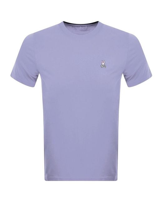 Psycho Bunny Purple Classic Crew Neck T Shirt for men
