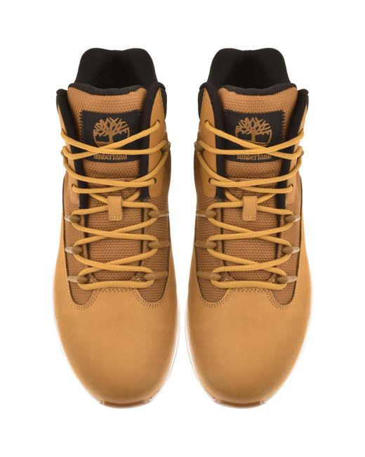 Timberland Natural Suede Mesh Lace-Up Trekker Boots for men