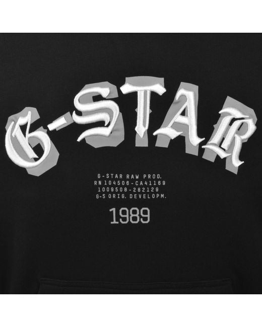 G-Star Black Logo Hoodie for men
