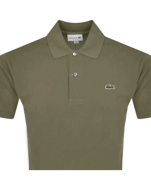 Lacoste Green Short Sleeved Polo T Shirt for men