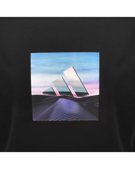 Adidas Originals Black Heat Graphic T Shirt for men
