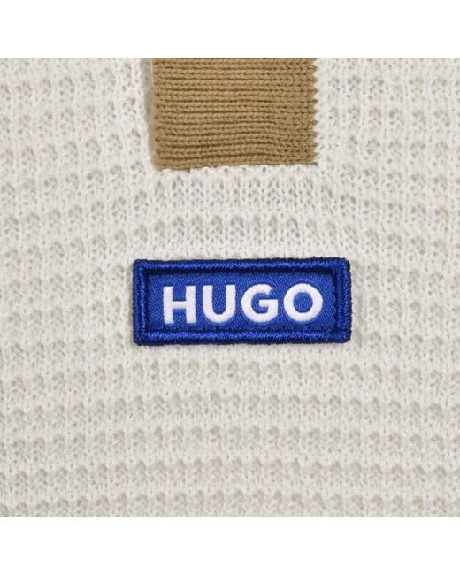 HUGO Natural Siablo Knit Polo for men
