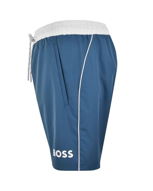 BOSS BUSINESS Blue Boss Starfish Swim Shorts for men
