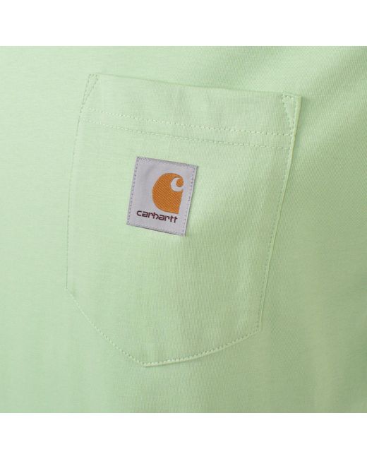 Carhartt Green Pocket Short Sleeved T Shirt for men
