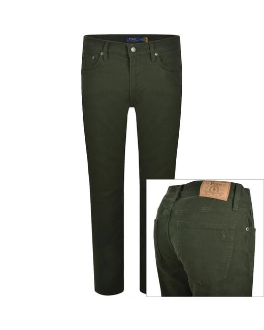 Ralph Lauren Green Varrick Slim Fit Chinos for men