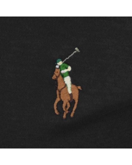 Ralph Lauren Black Slim Fit Polo T Shirt for men