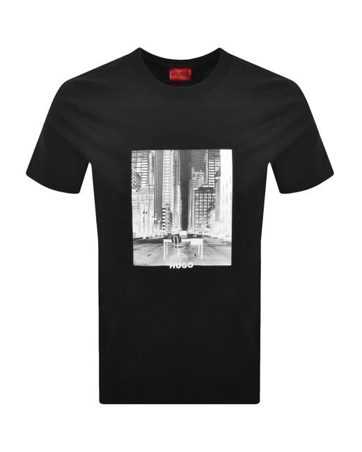 HUGO Black Deyss T Shirt for men