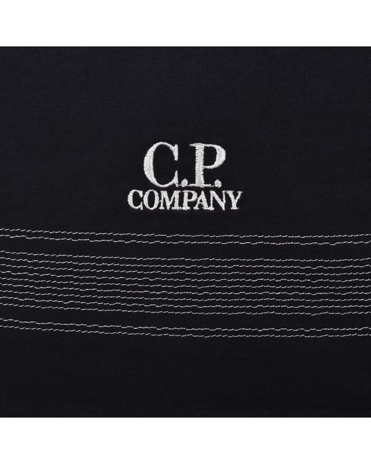 C P Company Black Cp Company T Pezza Jersey T Shirt for men