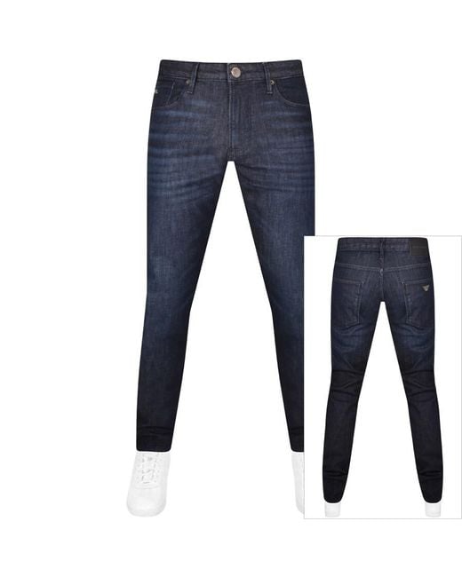 Armani Blue Emporio J06 Slim Fit Jeans Dark Wash for men