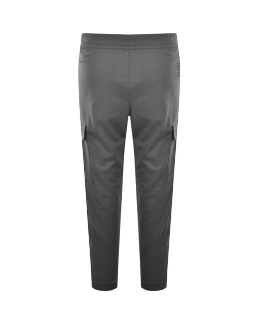 EA7 Gray Emporio Armani Cargo Joggers for men