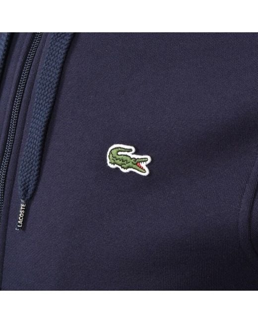Lacoste Blue Logo Full Zip Hoodie for men