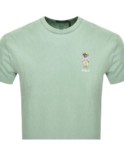 Ralph Lauren Green Crew Neck Classic Fit T Shirt for men
