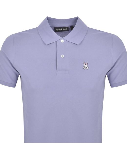 Psycho Bunny Blue Classic Pique Polo T Shirt for men