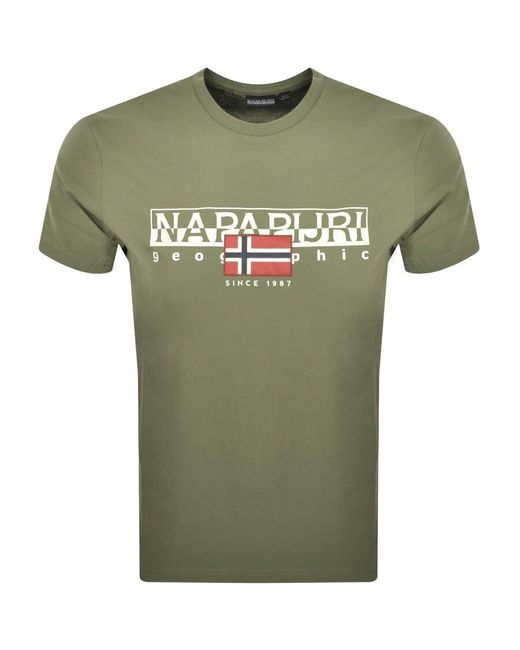 Napapijri Green S Aylmer T Shirt for men