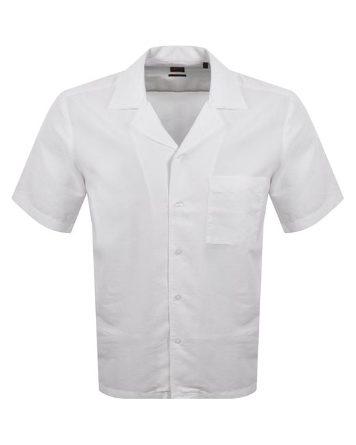 Boss Gray Boss Rayer M Short Sleeve Shirt for men