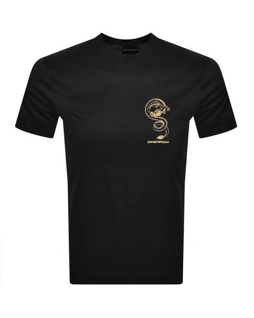 Armani Black Emporio Lounge T Shirt for men