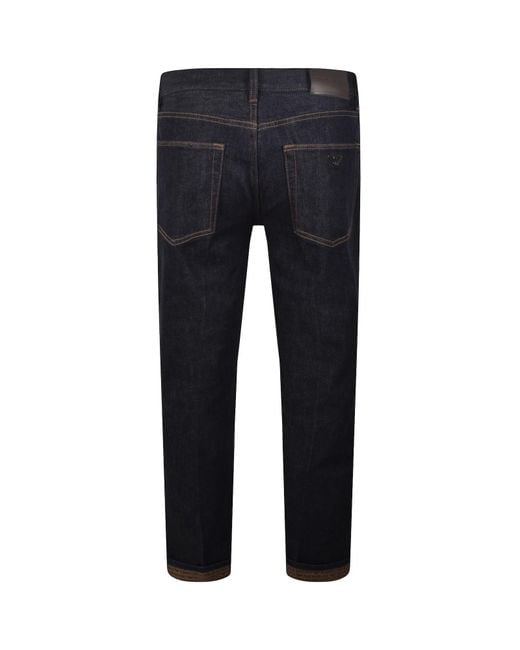 Armani Blue Emporio J76 Straight Fit Jeans for men