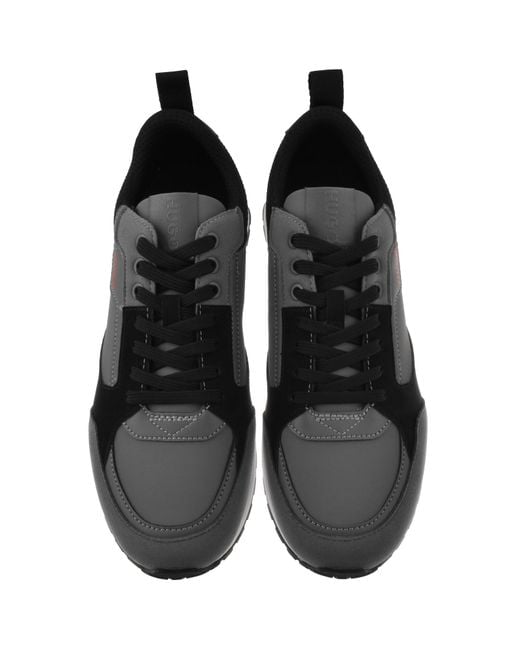 HUGO Black Icelin Runn Trainers for men