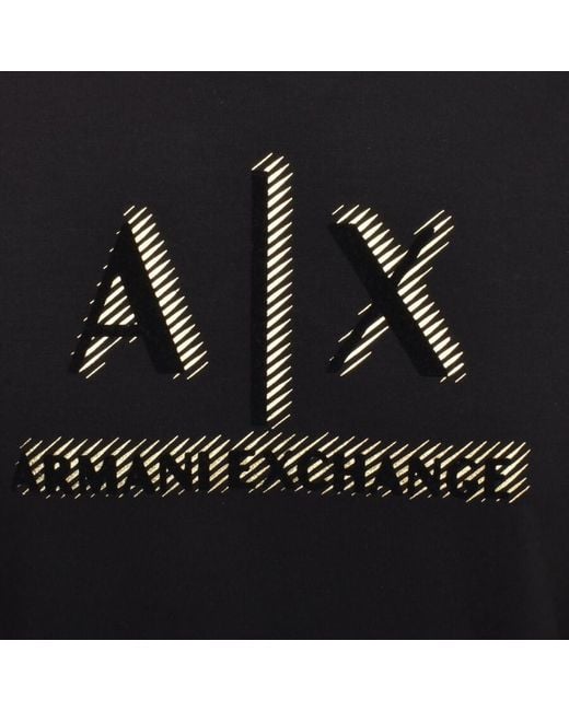 Armani Exchange Black Crew Neck Logo Sweatshirt for men