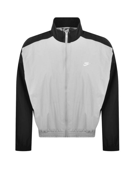 Nike Gray Club Oversized Woven Track Jacket for men
