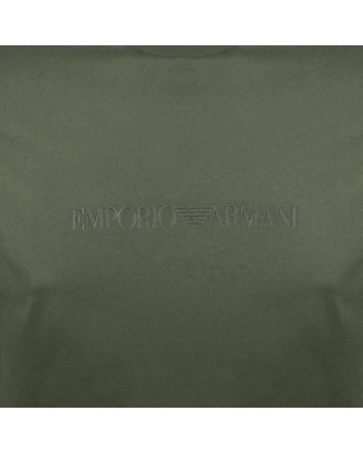 Armani Green Emporio Logo T Shirt for men