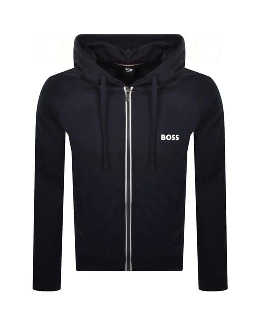 BOSS BUSINESS Blue Boss Lounge Authentic Hoodie for men