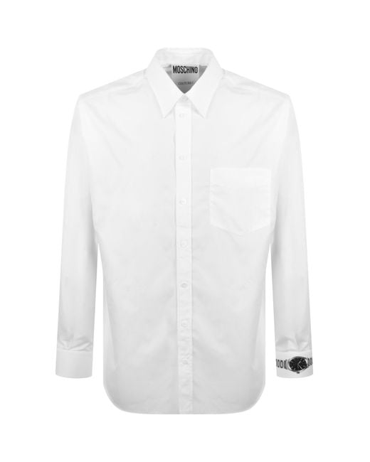 Moschino White Office Inspiration Watch Shirt for men
