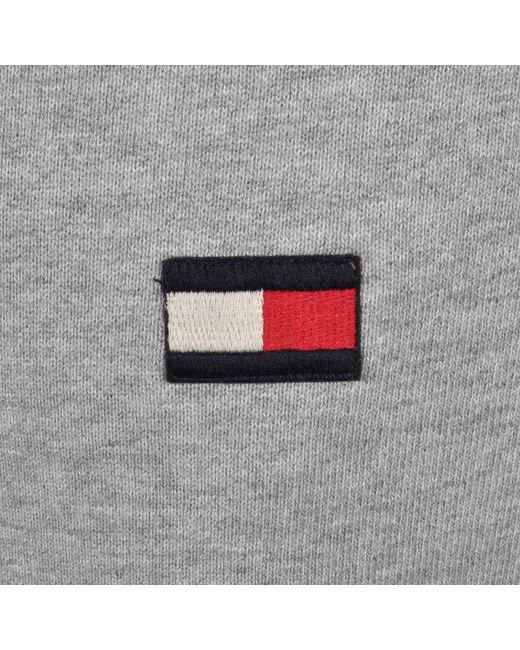 Tommy Hilfiger Gray Flag Quarter Zip Sweatshirt for men