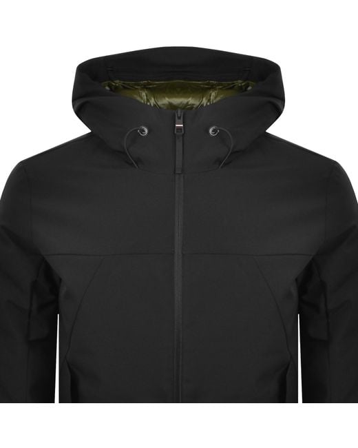 Tommy Hilfiger Black Hooded Padded Jacket for men