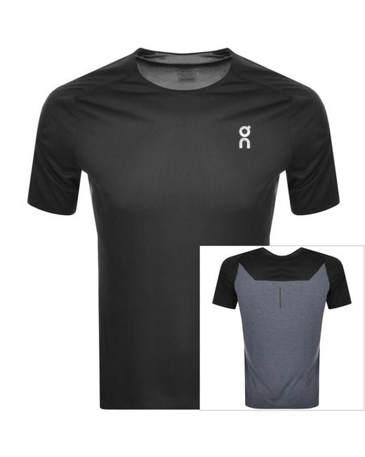 On Running Black Performance T Shirt for men