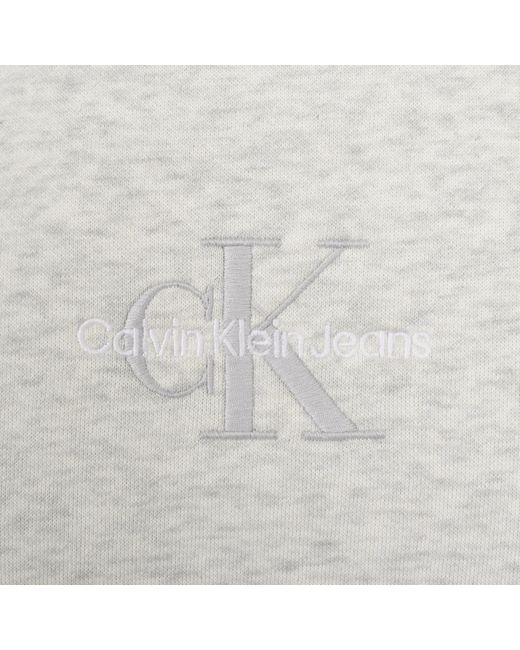 Calvin Klein White Jeans Monologo Sweatshirt Ivory for men