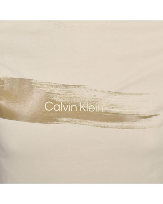 Calvin Klein Natural Brush Logo T Shirt for men