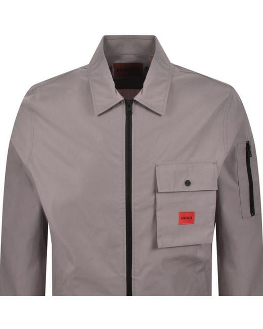 HUGO Brown Emmond Overshirt for men