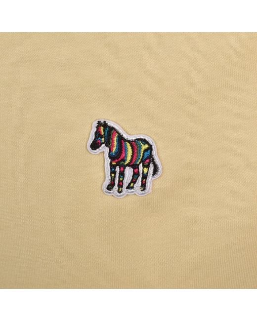 Paul Smith Natural Short Sleeve Zebra T Shirt for men