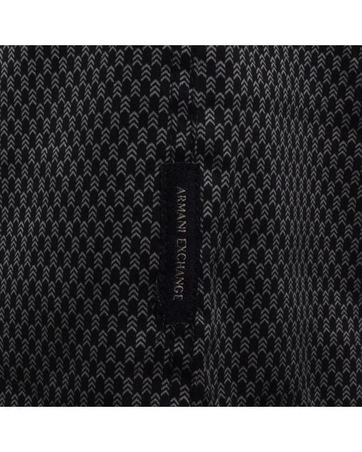 ARMANI EXCHANGE Black Long Sleeve Shirt for men