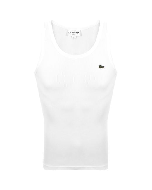 Lacoste White Slim Fit Vest for men