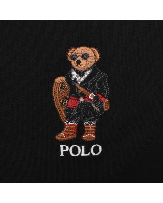 Ralph Lauren Black Bear Polo T Shirt for men