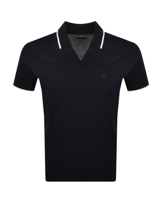 Armani Black Emporio Short Sleeved Polo T Shirt for men