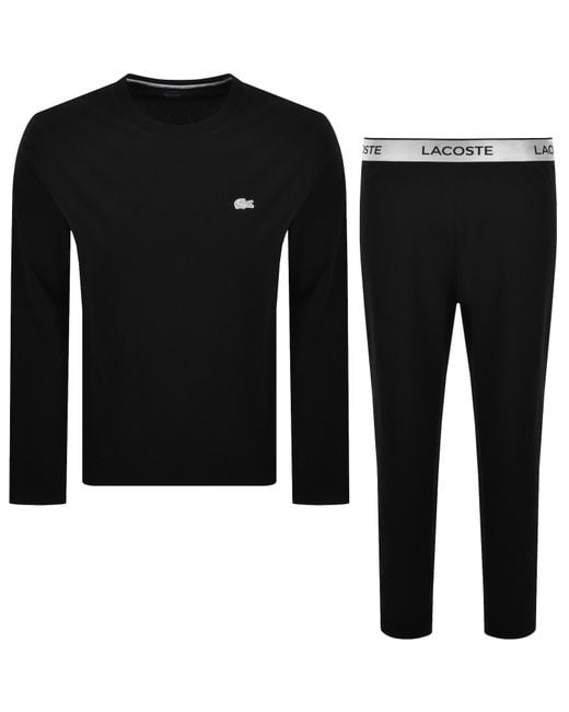 Lacoste Black Long Lounge Set for men
