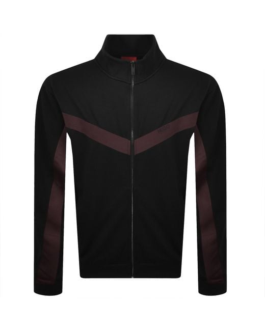 HUGO Black Darti Full Zip Sweatshirt for men