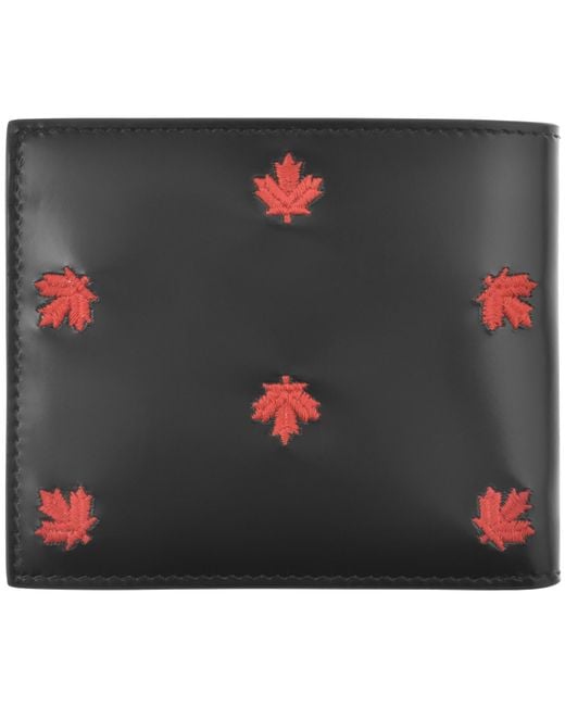 DSquared² Black Maple Trifold Wallet for men