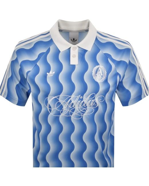 Adidas Originals Blue Jersey Polo for men