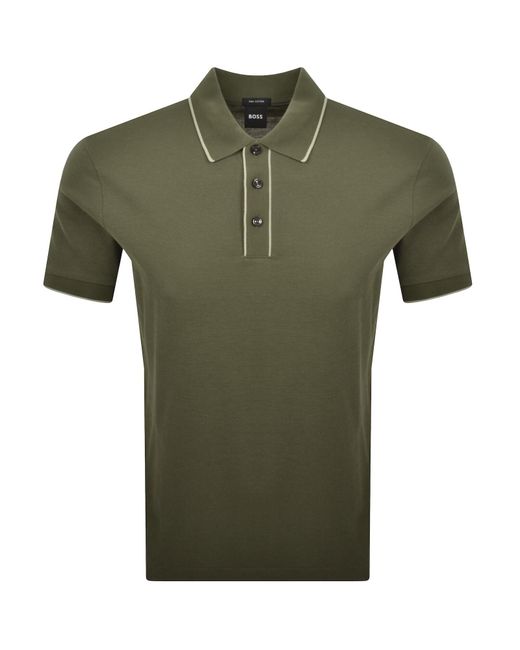 BOSS BUSINESS Green Boss H Parlay 81 Polo for men
