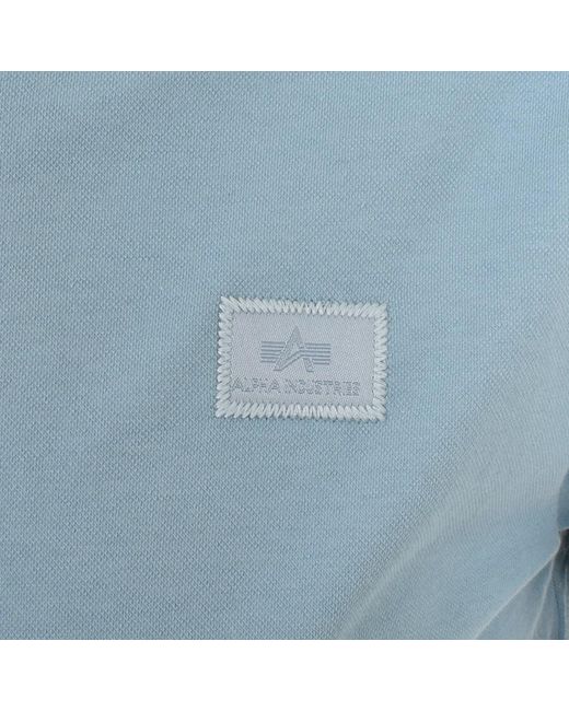 Alpha Industries Blue X Fit Polo T Shirt for men