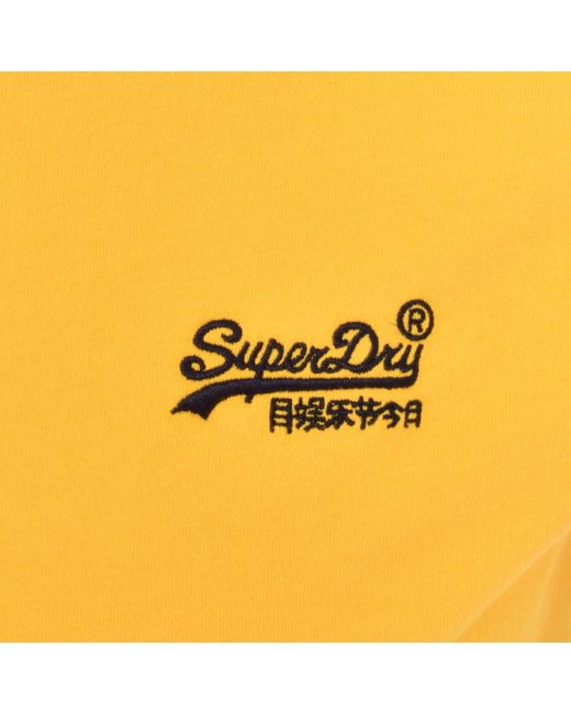 Superdry Yellow Vintage Logo T Shirt for men