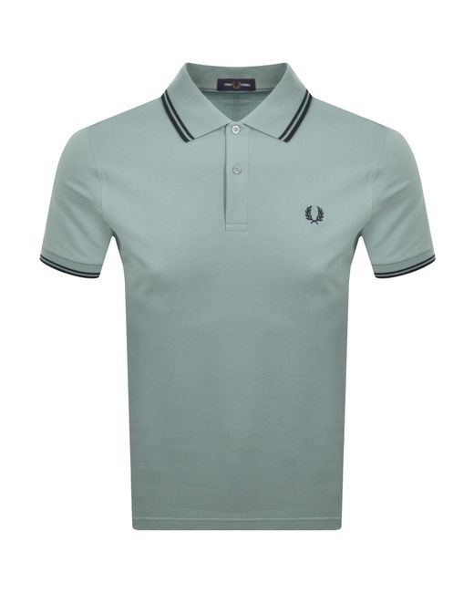 Fred Perry Blue Twin Tipped Polo T Shirt for men