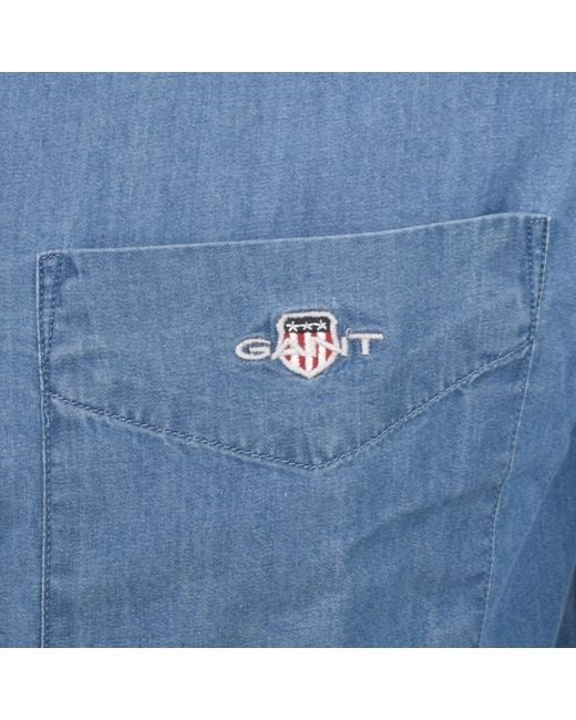 Gant Blue Regular Fit Shirt Light for men