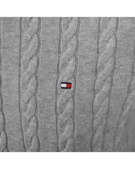 Tommy Hilfiger Gray Cable Knit Polo for men