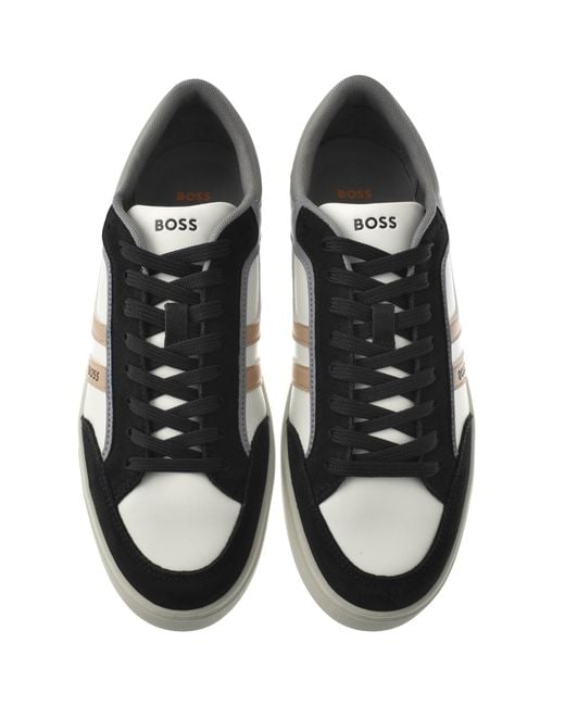 BOSS BUSINESS Blue Boss Rhys Tennis Trainers for men